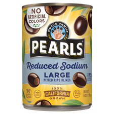 Low-Sodium Large Ripe Pitted Olives, Pack of 12, 6 Oz Cans