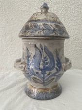 Superbe Grand pot couvert Boris KASSIANOFF élève d'Albert Thiry décor de fleurs 