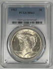 1922 Peace Silver $1 Dollar Coin PCGS MS 63