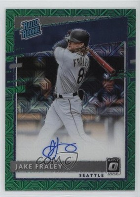 2020 Panini Donruss Optic Green Mojo Prizm /99 Jake Fraley #RRS-JF Auto RC 19zg