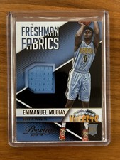 Emmanuel Mudiay RC GU Jersey 2016-16 Panini Prestige Freshman Fabrics Nuggets