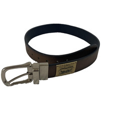 Levis Strauss Belt Boys Small 22-24 Brown Black Reversible Leather Jeans Logo
