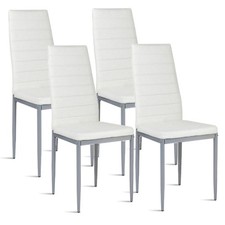 Dining Chairs Set of 4 Kitchen High Back Dining Room Chair with Metal Legs