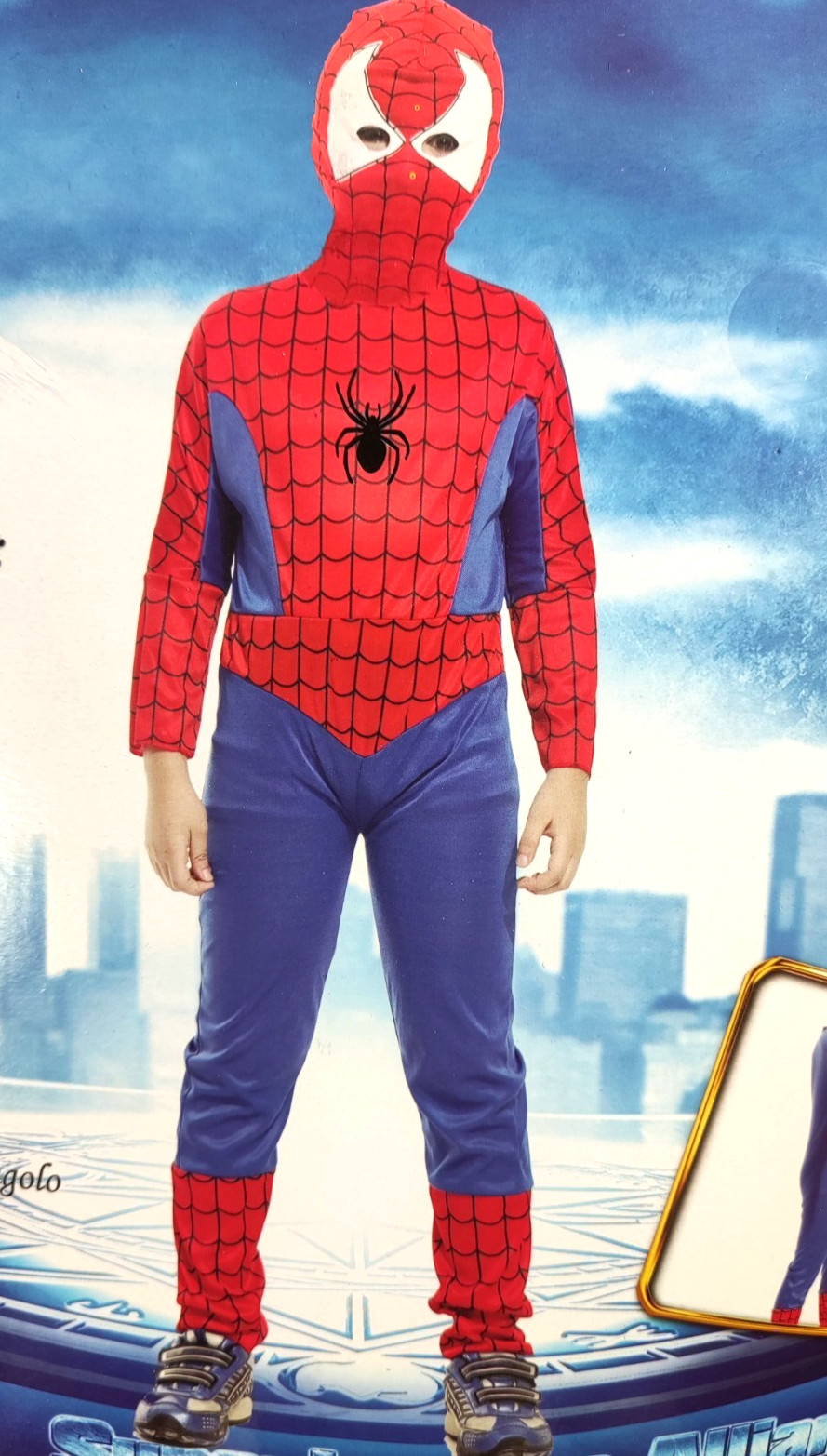 Niños Araña Superhéroe Vestido Elegante Disfraz Niños Fiesta Mono Conjunto con Máscara