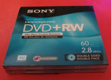 SONY HANDYCAM-DVD+RW-60 MIN-2.8 GB-DOUBLE SID...
