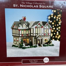 2009 St. Nicholas Square “Tudor House”Illuminated Christmas Village