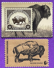 2026 SELLO DE BISONTE AMERICANO EXPOSICIÓN MUNDIAL DE ESTAMPILLAS Y 1970 DE COLECCIÓN VIDA SILVESTRE DE BÚFALO 6 CENTAVOS MN