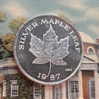 1987 American Silver Maple Leaf 1 oz. Silver Round 🍁🇺🇸