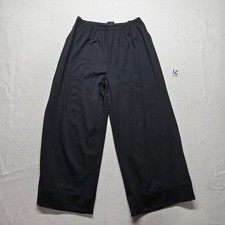 Vintage Bobbie Brooks Solid Black Baggy Pull-on Knit Pants Adult Women's L Large