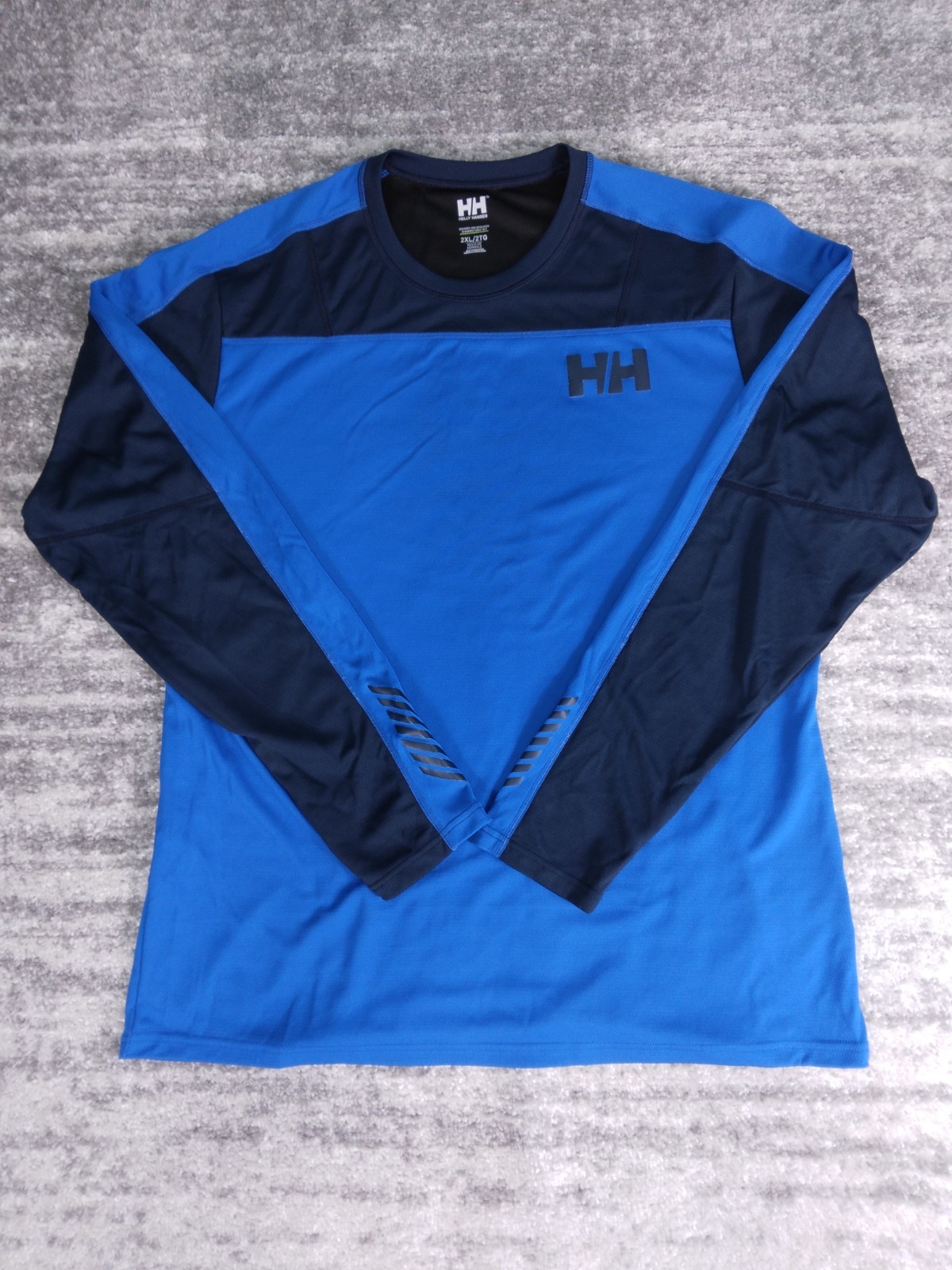 Helly Hansen Shirt Men's 2XL Blue Lifa Active Base Layer Long Sleeve Tee