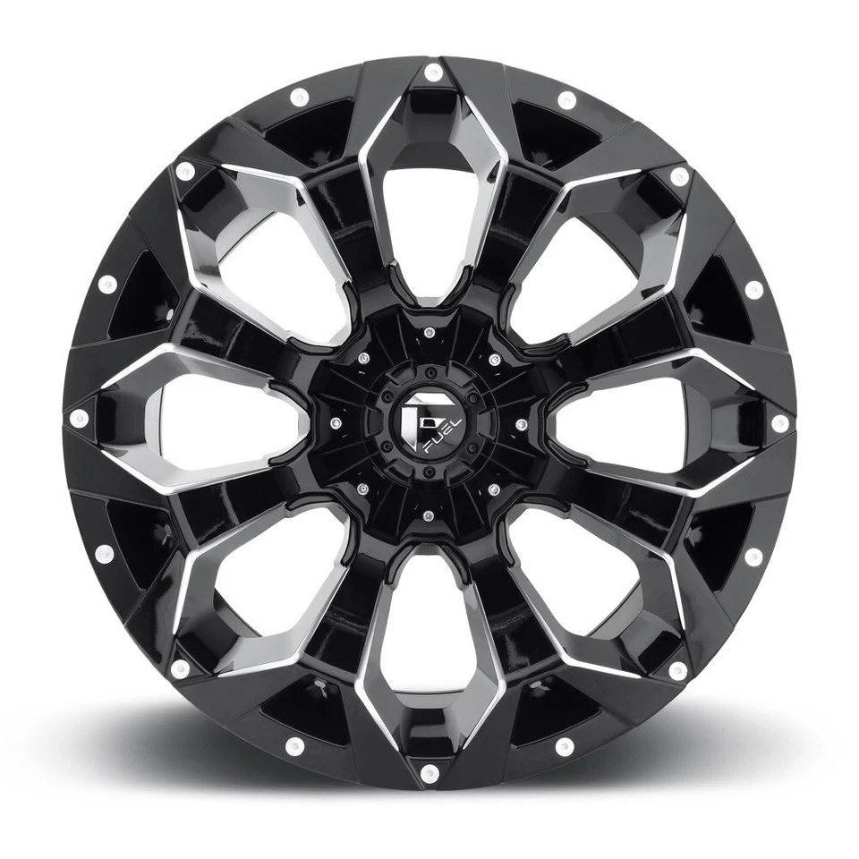18" BLACK MILLED WHEELS RIMS FUEL ASSAULT TUNDRA RAM Foto 2 de 4