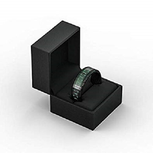 Black Tungsten Carbon Fiber Rings for Men Blue/Green/Red 8mm Wedding Band Comfor - Picture 2 of 16