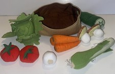IKEA Duktig 10 piece vegetable basket plush Play Kitchen Vegetables Cloth UEC
