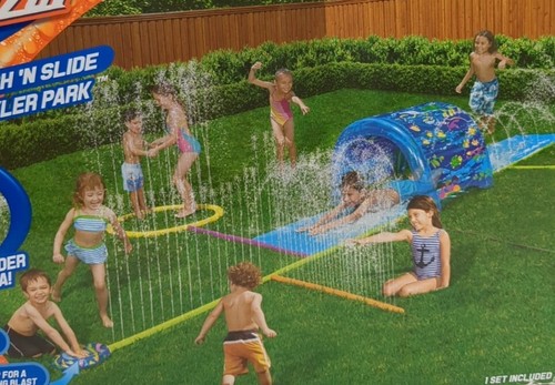 NEW 17ft Splash N Slide Sprinkler Park 6 Water Park Activities 12ft Water Slide - Picture 3 of 4