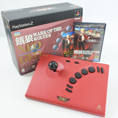 Manette Arcade NEO GEO STICK 2 Limited Red - Garou Mark Of The Wolves - Pour PS2 - Occasion