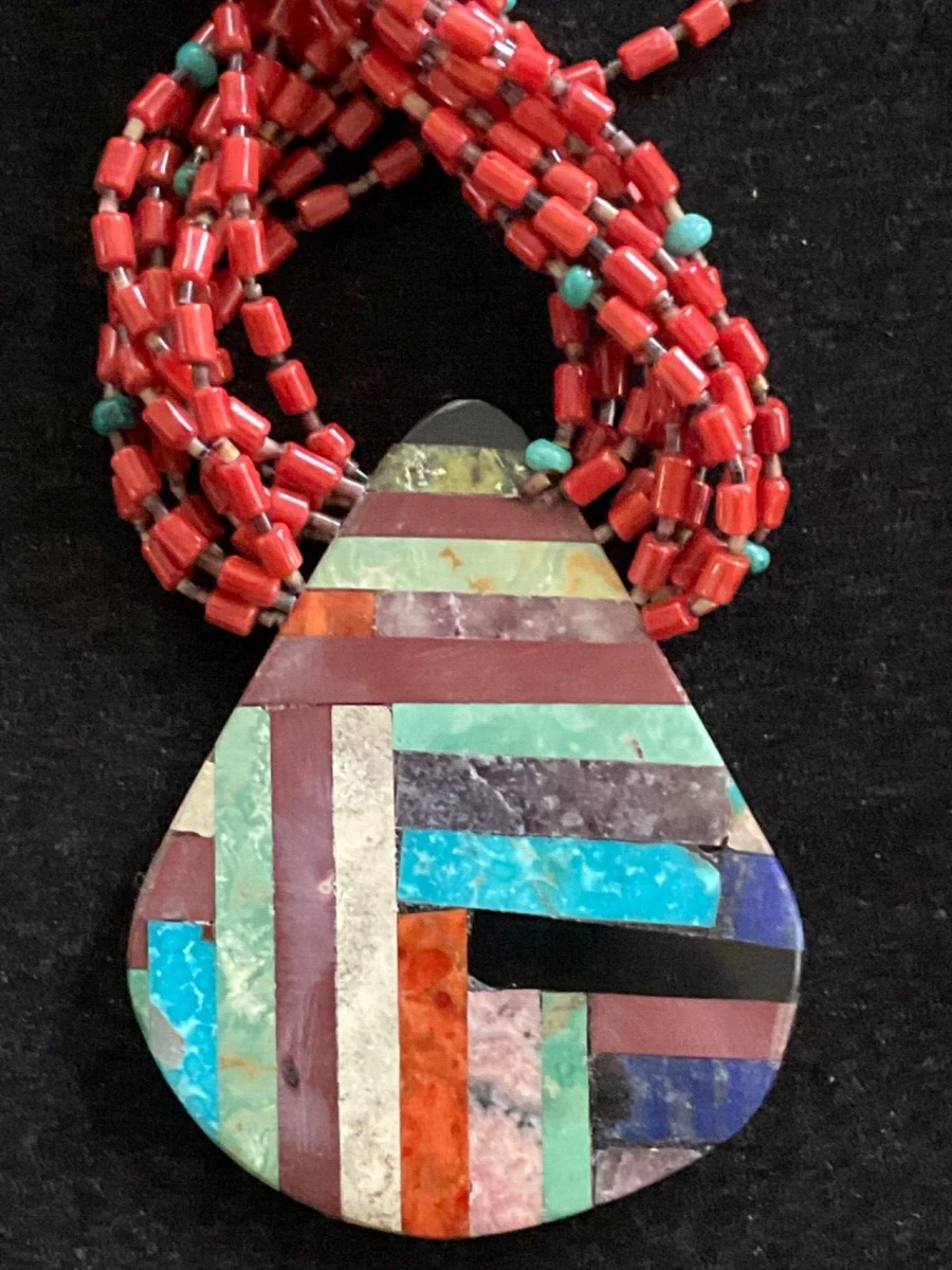 Santo Domingo jewelry by Jolene Bird 10 strands of red coral