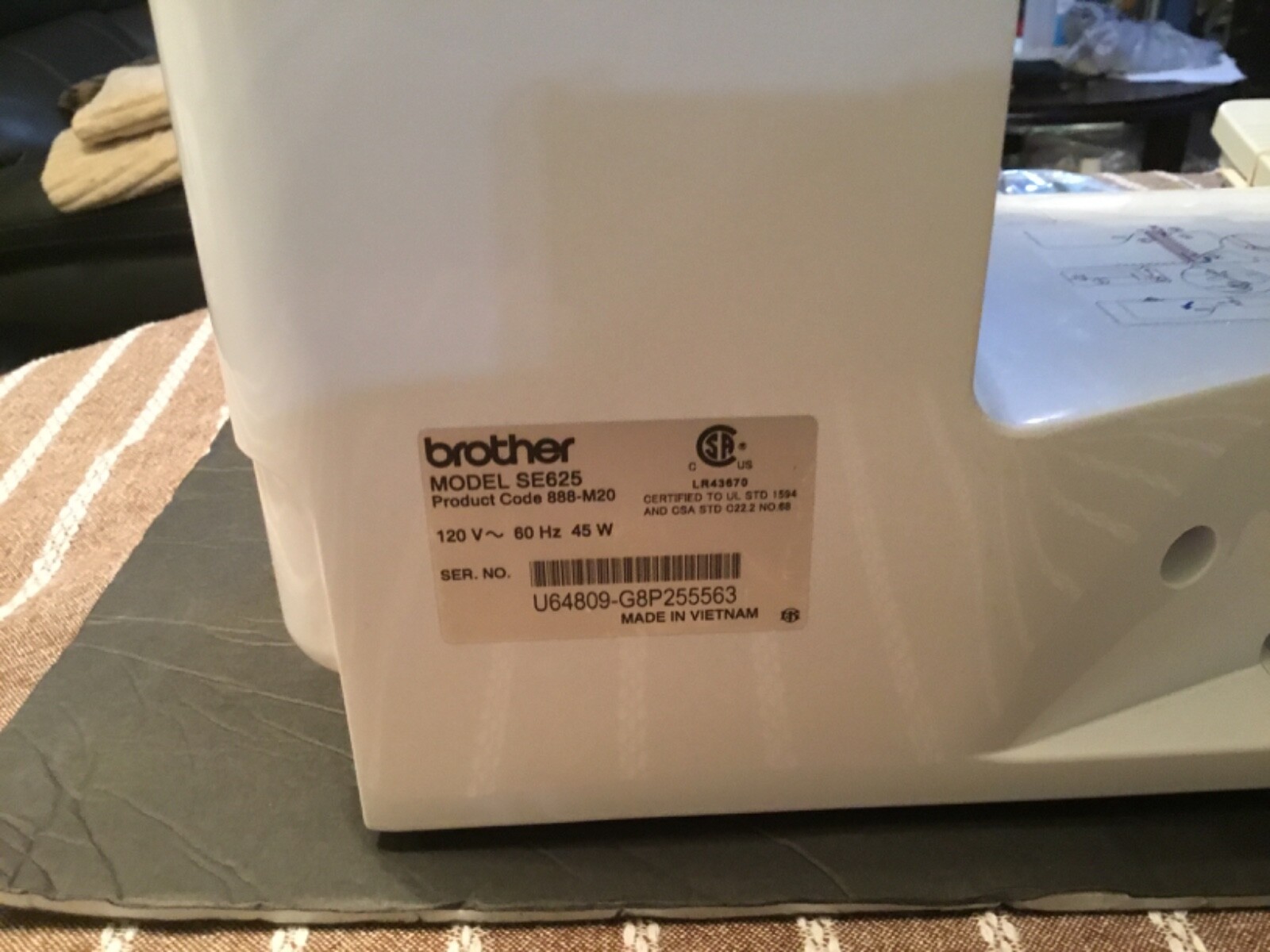 Brother SE625 103 Stitch Sewing and Embroidery Machine 12502648093 eBay