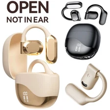 Bluetooth Earbuds Wireless Dual Earphones Open-Ear For iPhone 16 Pro Max 16e 16