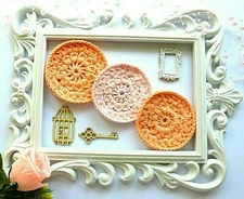 6 Reusable Cotton Face Pads Crochet Makeup Remover Rounds Eco Scrubbies Washable