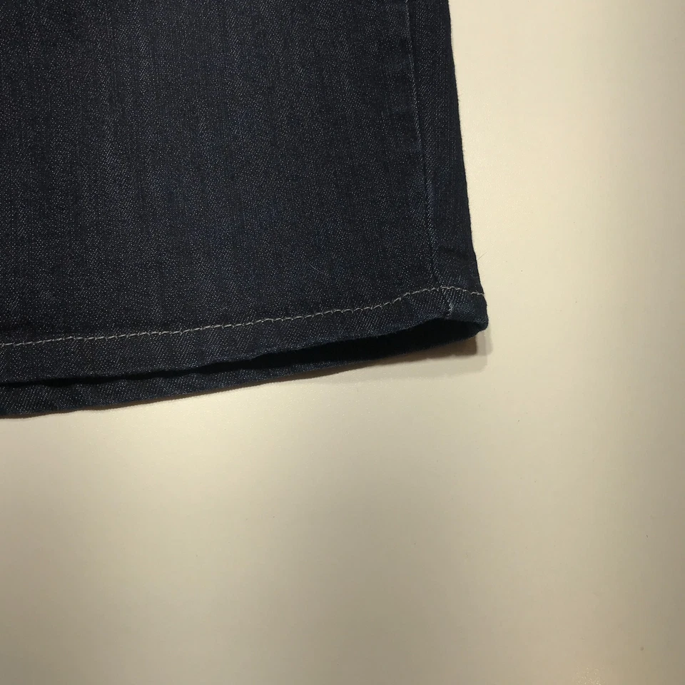 Nine West Jeans Piedra Oscura Denim Falda Recta Elastizada Cremallera Mosca Día Talla 10 Foto 4 de 4