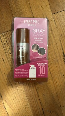 EverPro beauty Gray Away Temporary Root Concealer Spray 1.5 oz Light Brown New