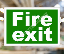 Fire Exit  Sign  - H&S Metal Sign 3 Sizes Available