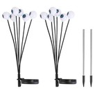 2pcs Solar Halloween Lights LED Scary Eyeballs Light for Outside Decorations