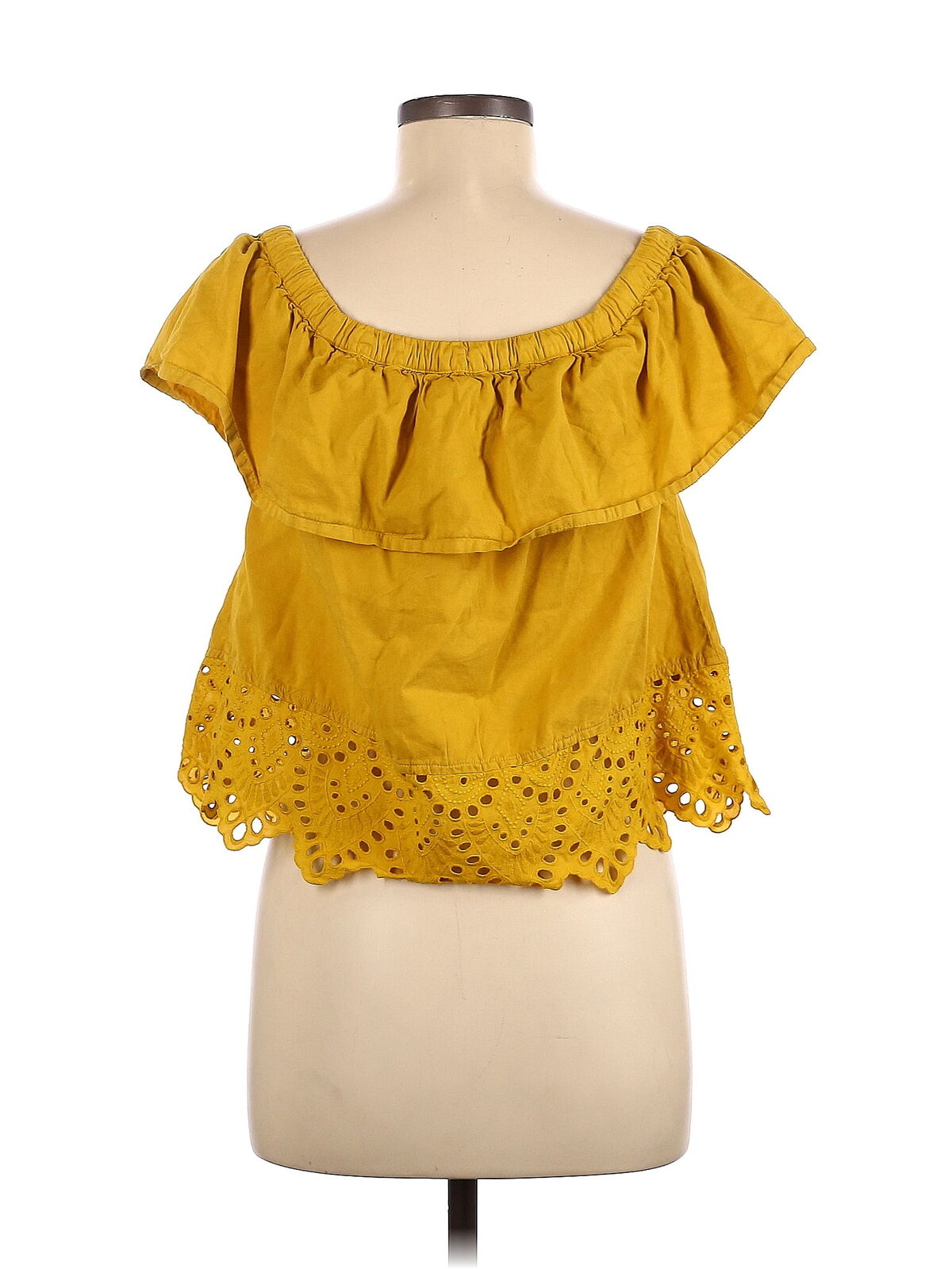 Madewell Women Yellow Short Sleeve Top XS - image 2