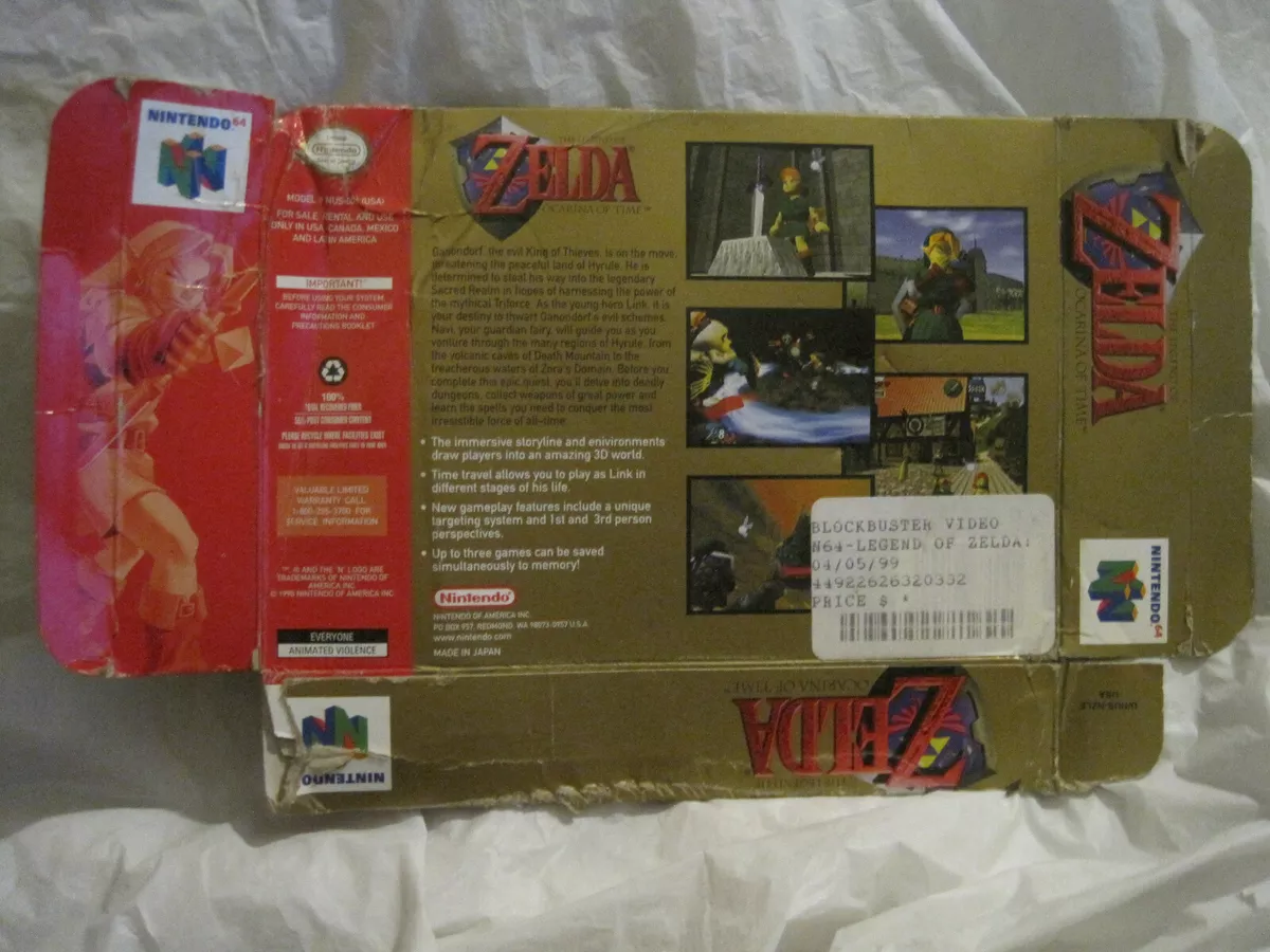 Nintendo 64 Zelda Ocarina of Time USA Box 