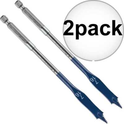 TWO New BOSCH Daredevil Spade Wood Bit - 7/16'' X 6'' Long - Free Shipping