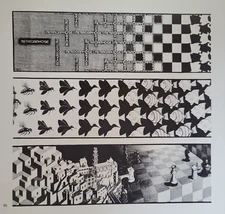 METAMORPHOSIS II Transformations of Shapes Patterns Scenes by M C Escher Print