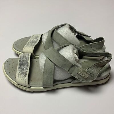 Ecco Gray Sandals Damara Criss Cross Size 39