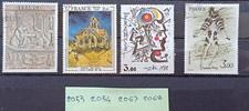 lot  timbres  france oblitérés 1979 n° 2053 2054 2067 2068