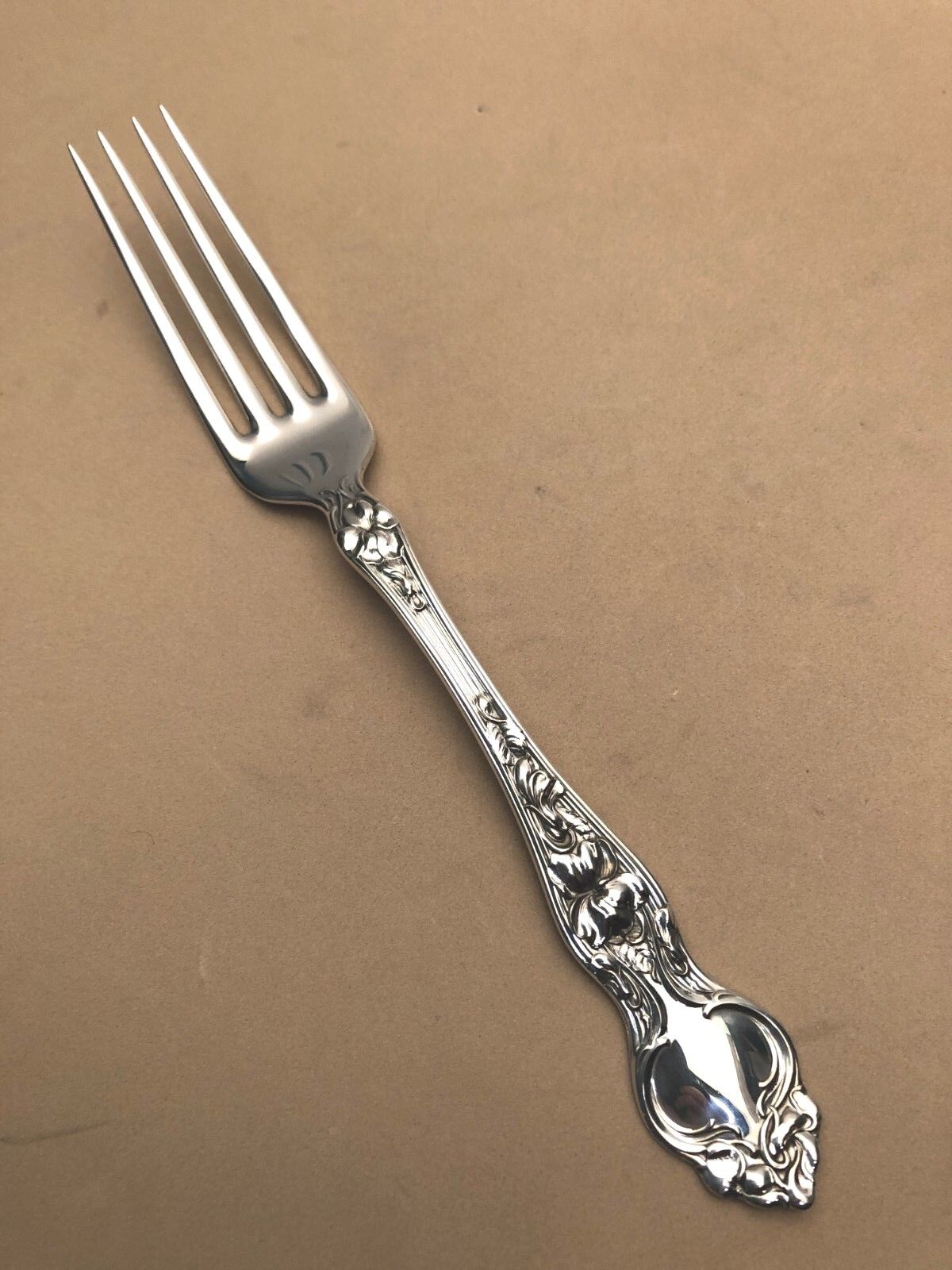 Violet by Wallace Sterling Silver Antique Dinner Size Fork 7 5/8"