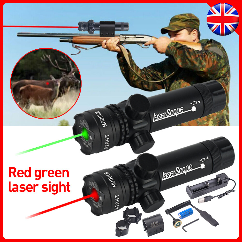 Red/ Green Dot Laser Sight Designator Air Gun Rifle Mount Tactical ...