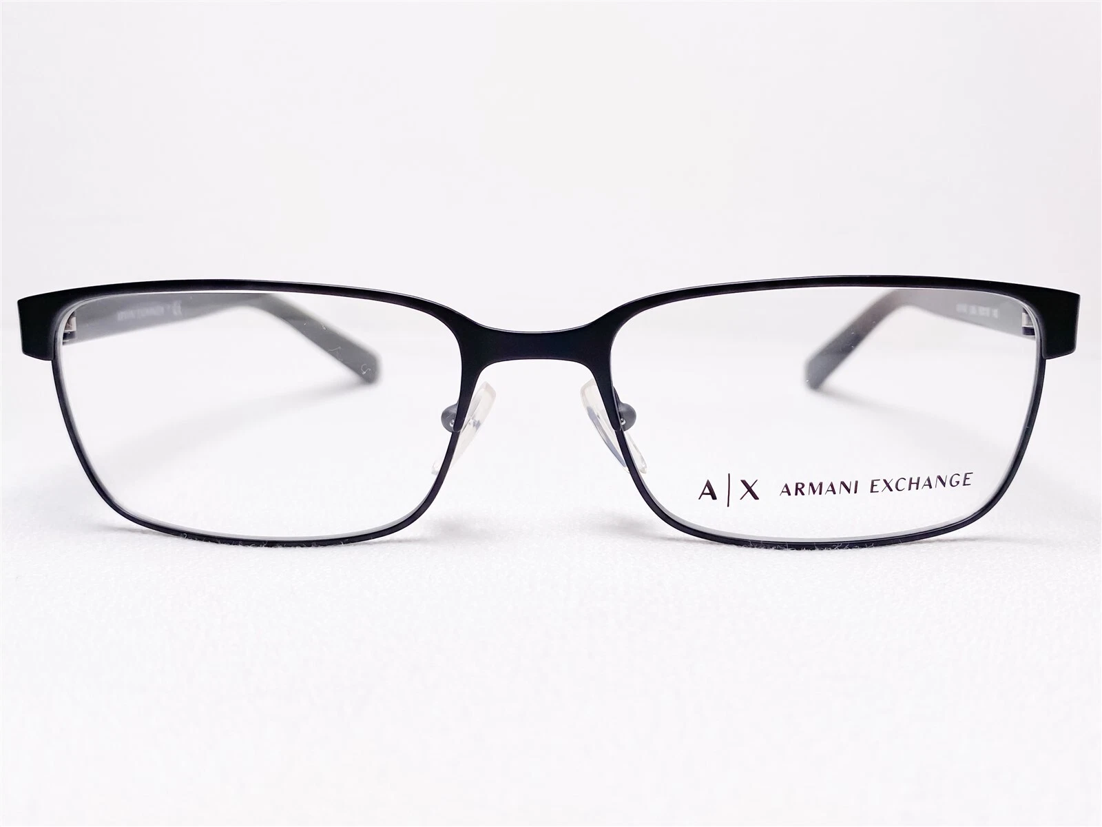 NEW Armani Exchange AX1042 6063 Mens Eyeglasses Frames Black Rectangle 56 18~140