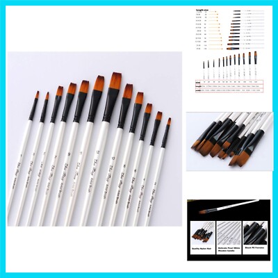 Vielseitiges 12 Pinsel Set - perfekt für Acryl, Gouache und Ölgemälde