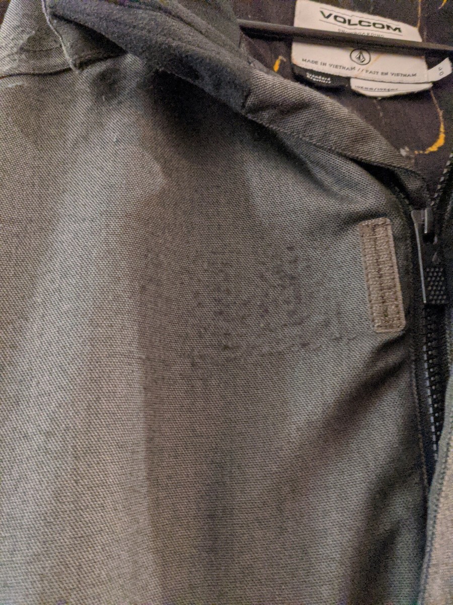 Men's VOLCOM Snowboarding Jacket NEW Ski Gray Polyester Hood Size