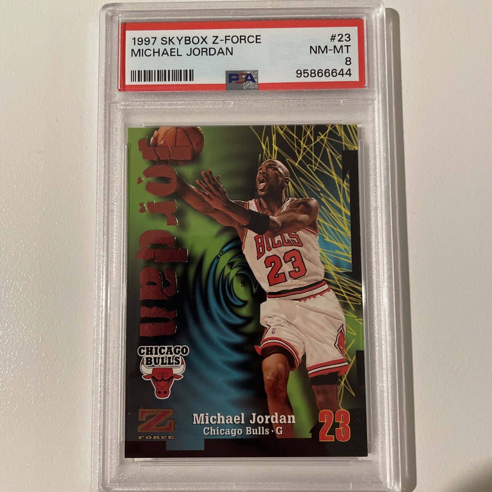 1997 Skybox Z - Force #23 Michael Jordan PSA 8 Chicago Bull HOF