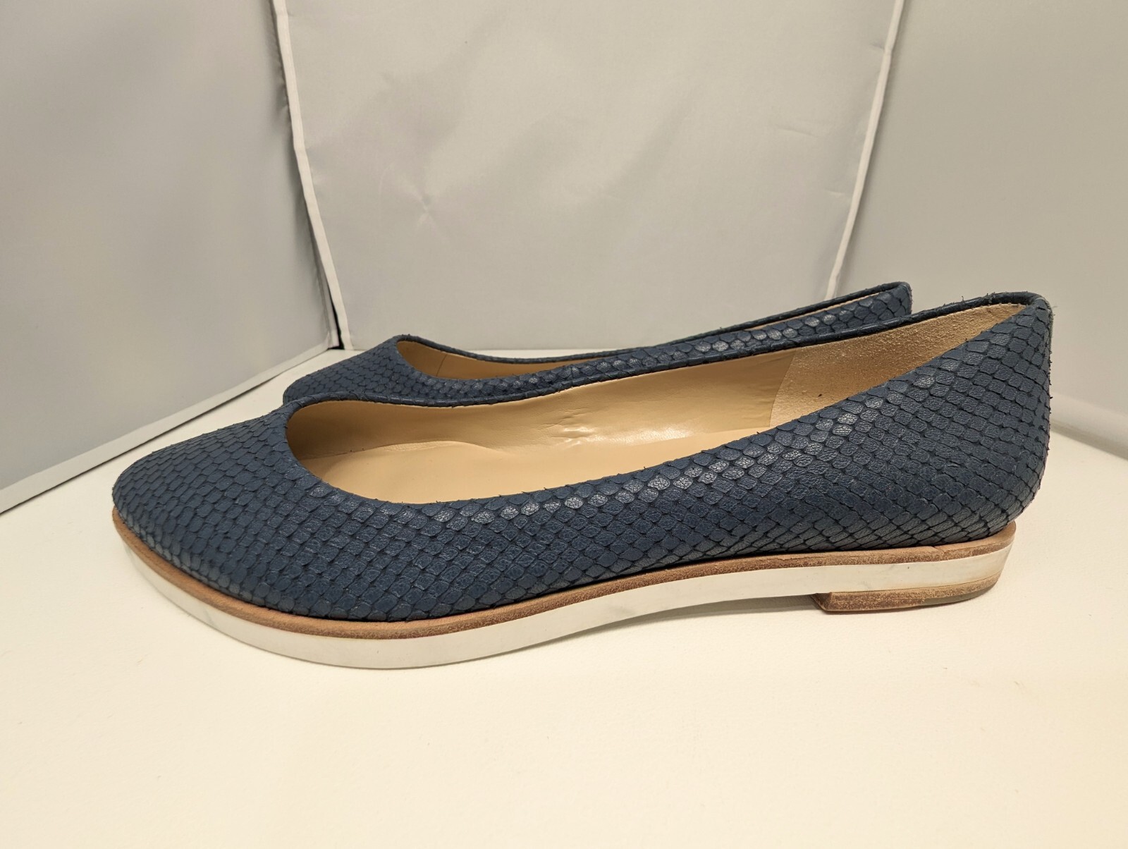 Women's Karl Lagerfeld Blue Python Cap Toe No Hee… - image 8