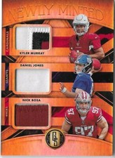 Kyler Murray Nick Bosa Daniel J 2019 Gold Standard Rookie Newly Minted Relic /49