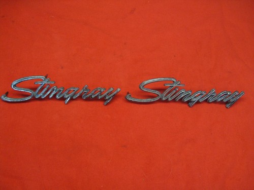NOT CHINA PLASTIC! Chrome Side Fender Stingray Emblems 1969-1976 - Foto 7