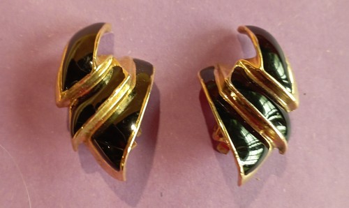 boucles d'oreilles Sydney Carron créateur Vintage Années 90 couture