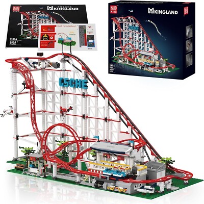 Mould King 11014 Technology Roller Coaster 3646pc Amusement Park Loop Coaster