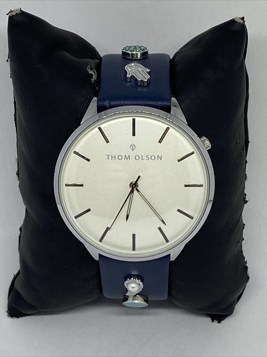 Thom Olson CBT033 Unisex Blue Leather Analog Dial Quartz