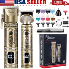 Hatteker Professional Hair Clipper and Trimmer Set, Barber Clippers Set for Men
