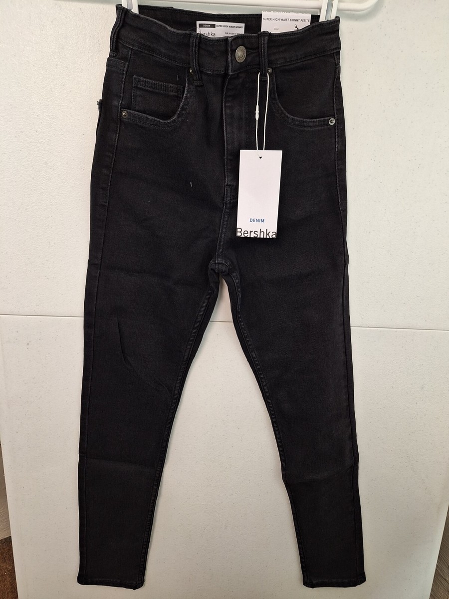 Bershka Petites US 2P Super High Waist Skinny Black Jeans NWT (EUR