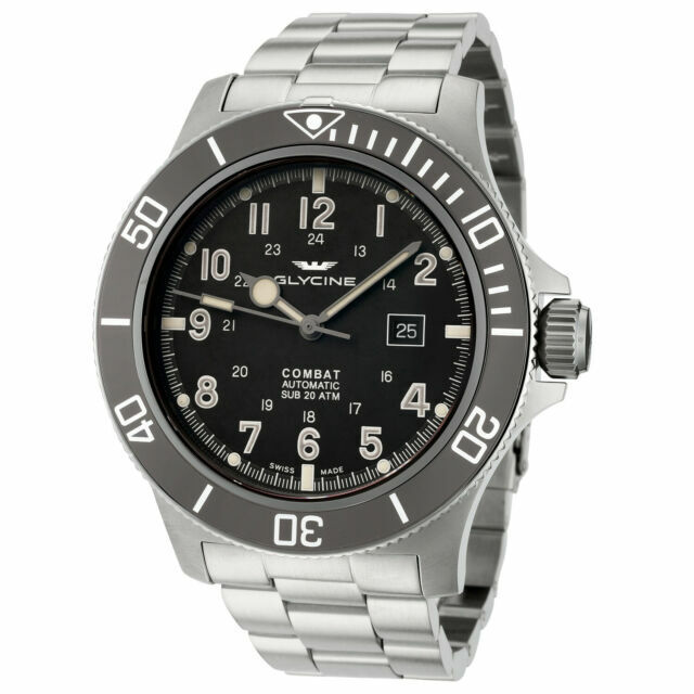 Glycine GL0095 Black Dial Wrist Watch for Men for sale online | eBay