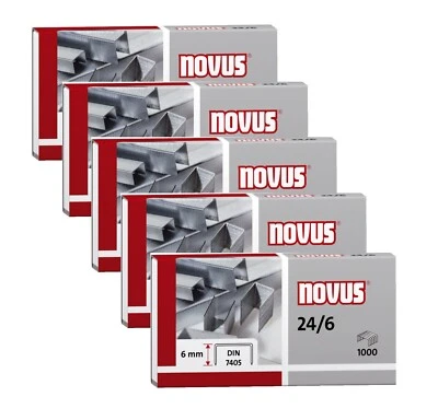 5000 x Heftklammern Tackerklammern Novus 24/6 aus Stahldraht, verzinkt