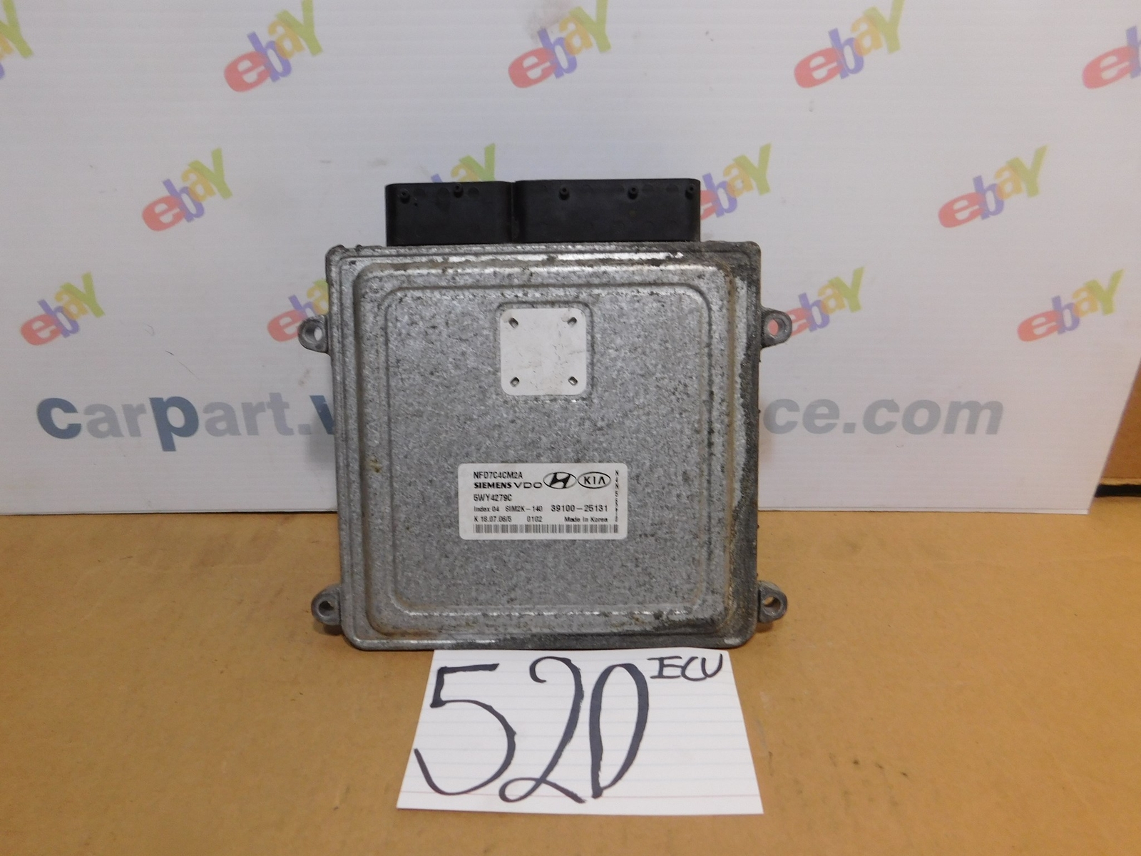 2007 HYUNDAI SONATA #520 Engine Computer ECM ECU 39100-25131